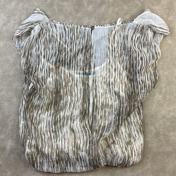 Alice + Olivia Top Layered Cami Blouse Silk Lining Women Sz XS Animal Print - Picture 3 of 10